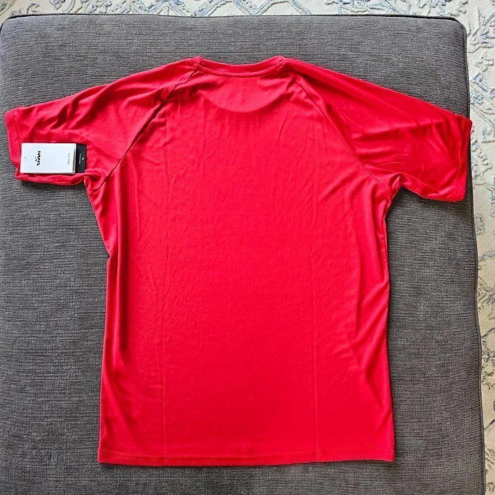 Nike Men's Red Dri-FIT UPF 40+ Short Sleeve Hydroguard Swim T-Shirt Size Medium